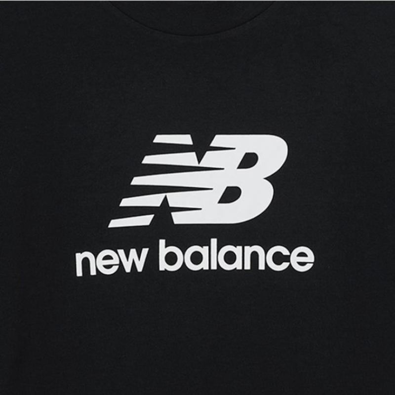 New Balance STacked Logo T shirT Black mT41502bk