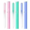Glass Nail File 3 Pack for Natural Nails, Crystal Fingernail Files with Case Etched Nail Filer Professional Nail File .