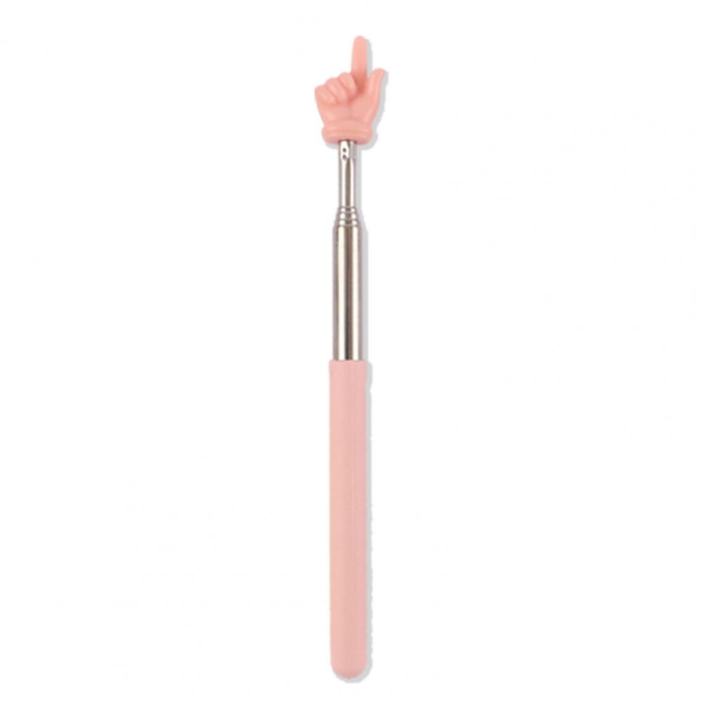22-70cm Metal Teacher Pointer Macaron Finger Reading For Teacher Retractable Adjustable Length Stainless Frosted Handle Pointer