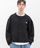 Chambros Round Neck Crop Knit Cardigan [Black]