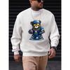 Men's Fashion Creative Minimalist Rugby Bear Print Sport Casual Commuter Versatile Long Sleeve Loose Round Neck Sweatshirt