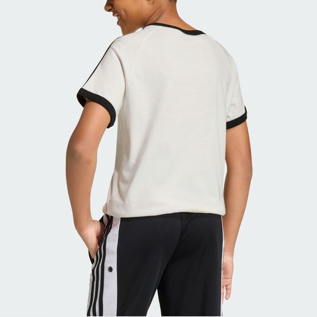 adidas Originals 3 Streifen Rundhals Baumwolle Sport Kurzarm T-Shirt Kinder Oberteile KQ8369