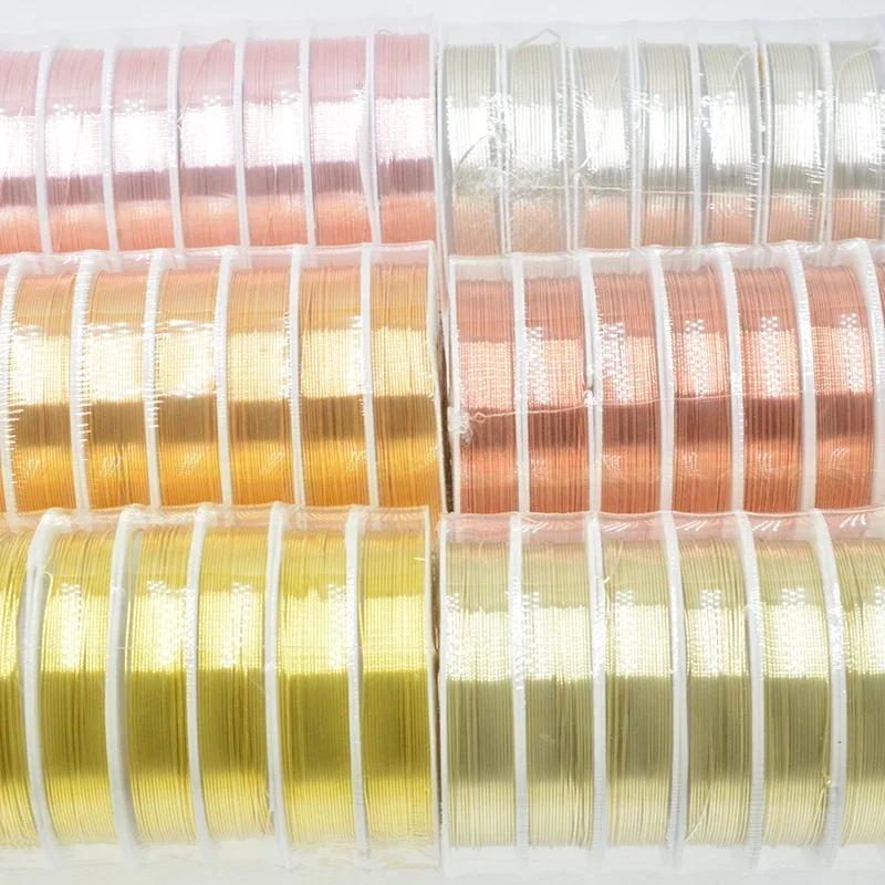 Keine Verfärbung Kupferdraht für Schmuckherstellung Armband DIY Perlenarbeiten Metalldraht Kordel Schnur Bastelzubehör