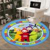 Tappetino Sedia Teletubbies Tappeto Rotondo - Tappeto Ufficio, Lavabile in Lavatrice, Antiscivolo, Adatto per Soggiorni, Camere da Letto