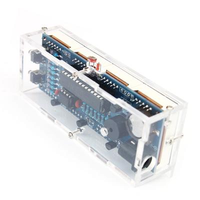 Kit orologio digitale LED fai-da-te compatto a 4 cifre Controllo della luce Visualizzazione della data e dell'ora con