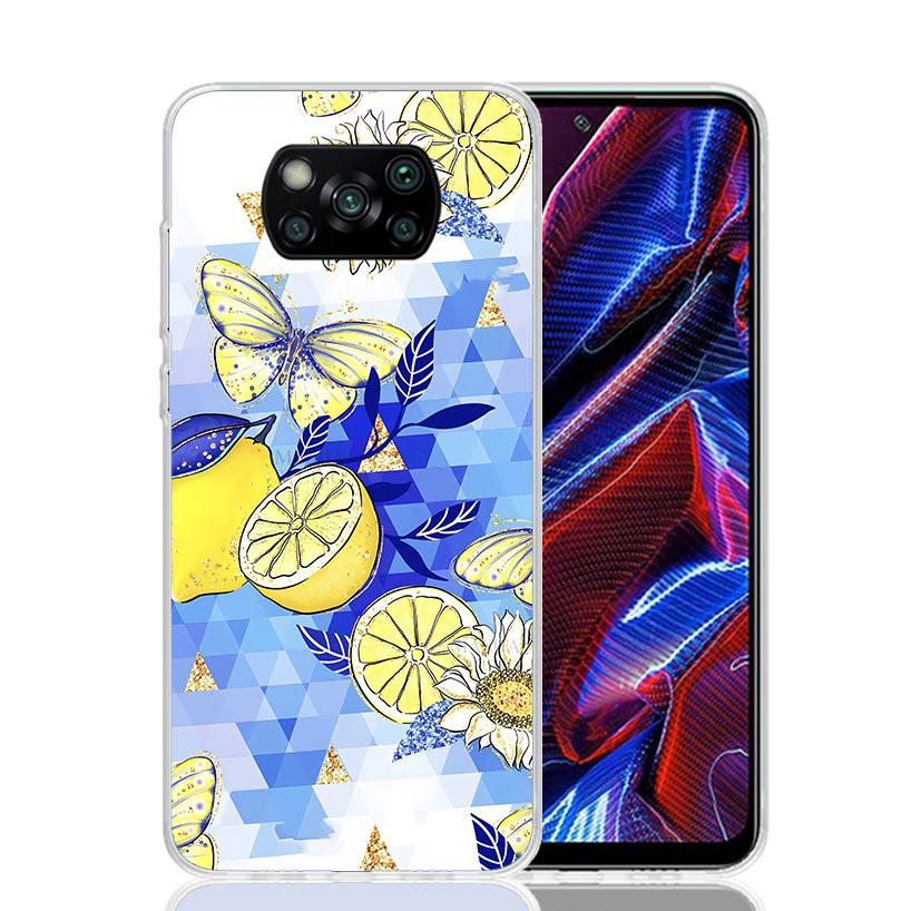 

Mediterranean Lemon Phone Case For Xiaomi Poco F7 Ultra X7 X6 Pro X5 Redmi 15 15C 13 13C 12 12C 10 10A 10C 9 9A 9C 9T Shell Poco Redmi 12C