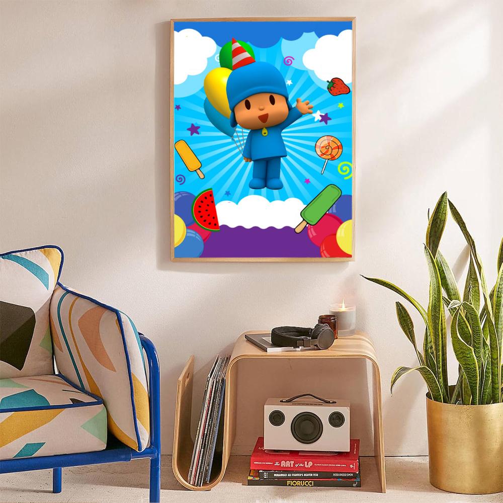 Pocoyo 5D Diy Diamond Painting Round Diamond Diy Frameless Holiday Artwork Suitable For Home Office Wall Decoration