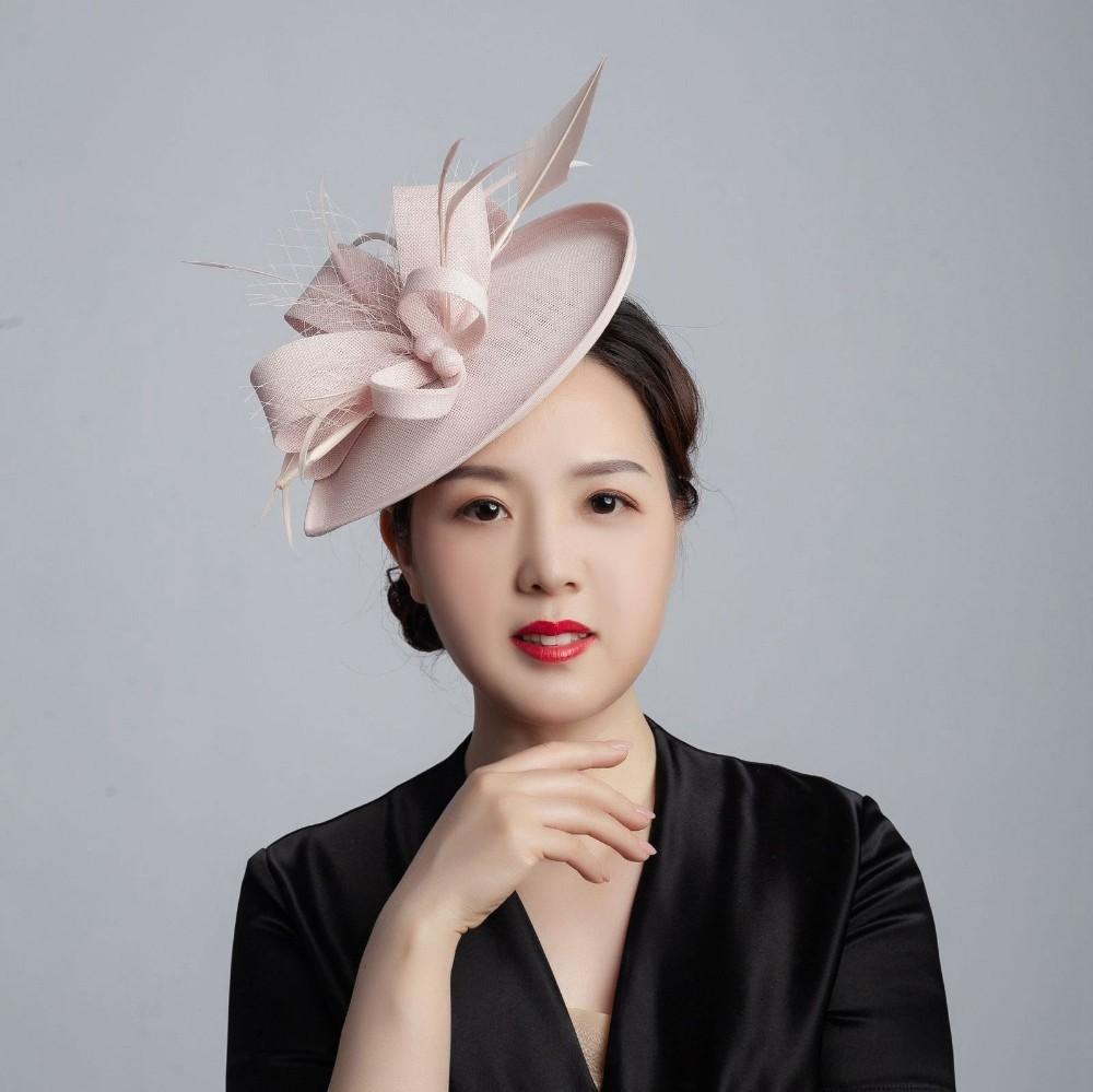 

Каплевидная вуаль с петлей Sinamay и перьями, официальная шляпа, Дерби Кентукки, Аскот, Кубок Мельбурна, церковный головной убор