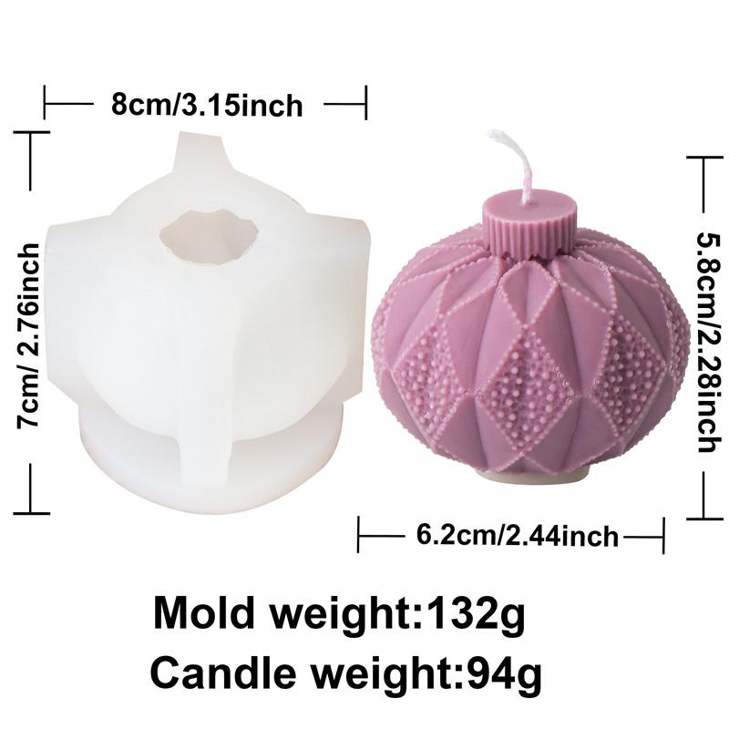 Weihnachtskugel Kerze Silikonform Geprägte Runde Kugel Kerze Aromatherapie Gips Geometrische Weihnachts Laternenkugel Form