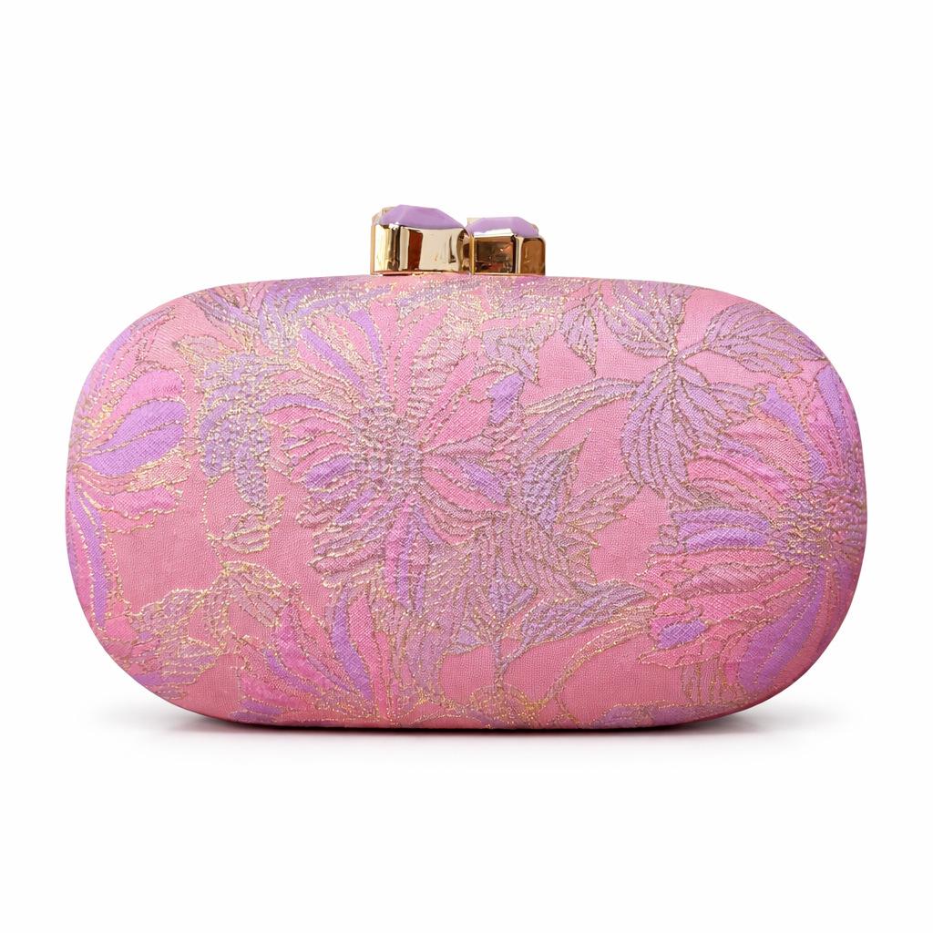 Ladies Shoulder Oblique Span Bag Flower Cloth Bag Modeling Bag Dinner Clutch Bag
