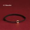 Minimalist Hand Woven Red Rope Anklet 1Pcs Safety Buckle Bracelet for Beach Vacation Summer Wear Jewelry