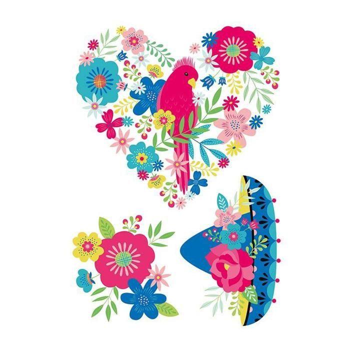 Transfert thermocollant - Artemio - Viva la Vida - Multicolore - 21x14,8 cm - Personnalisation rapide
