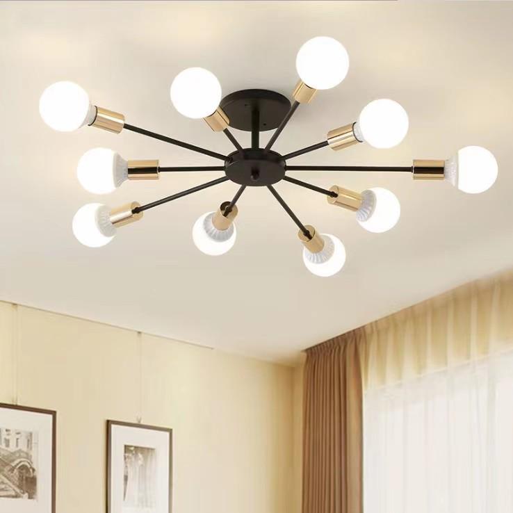 Black & White Nordic Minimalist Branch Chandelier LED Ceiling Light for Dining, Living, Bedroom, & Hotel Rooms