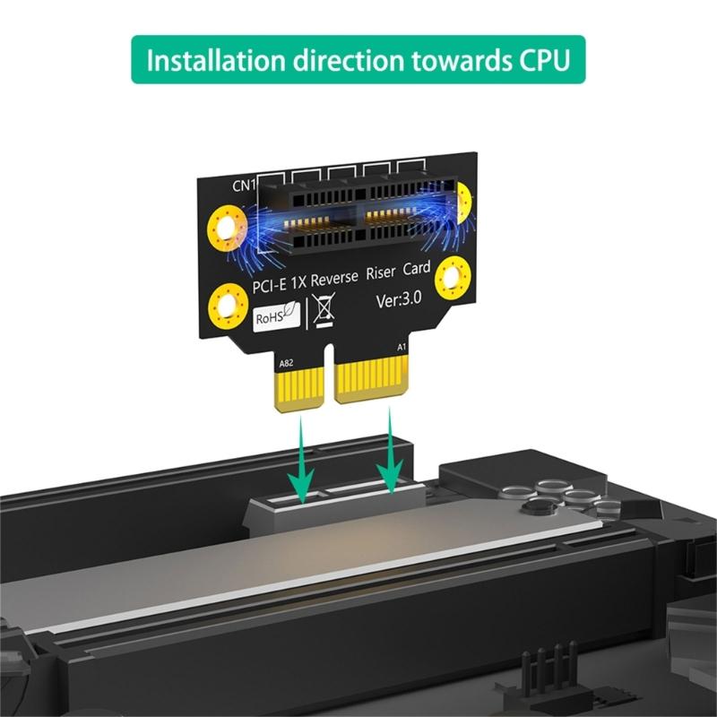 PCIE X1 Risers Card 90 Degree Adapters Card PCIE Extenders Extension Card for 1U/2U Small Computer Server Case