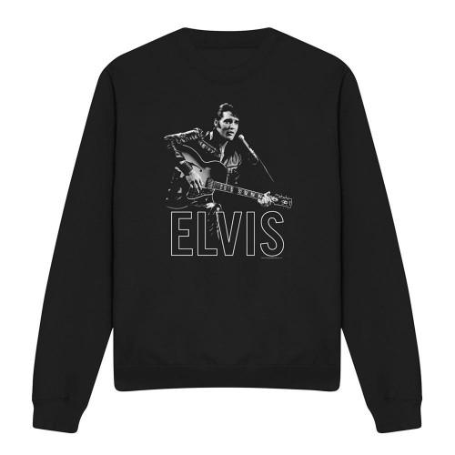 Elvis Presley Unisex Adult Guitar In Hand Sweatshirt