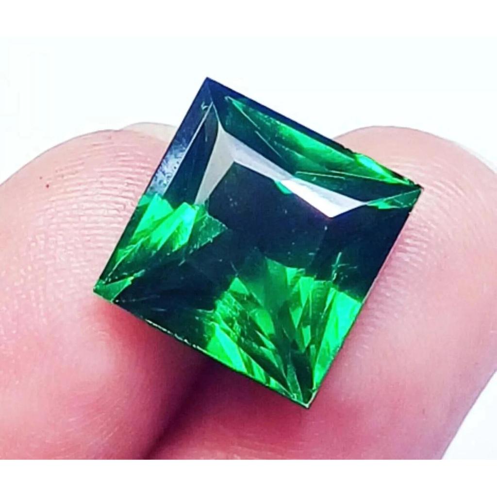 Tsavorite Garnet Green Natural 10+ Ct Princess Cut Stunning Certified Gemstone