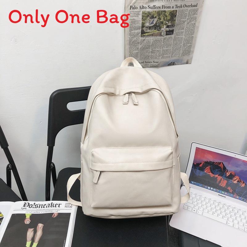 Casual Pu Leather Backpack For Students With Design For School And Travel