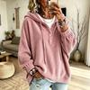 Women's Relaxed Fit Corduroy Half-Button Casual Top