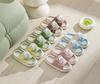 HZJSWY Room Shoes with Cute Bear Easy To Perfect for Indoor or Outdoor Sizes Women's Spring/Summer/Autumn Slippers, Open-Front, Linen, Non-Slip,