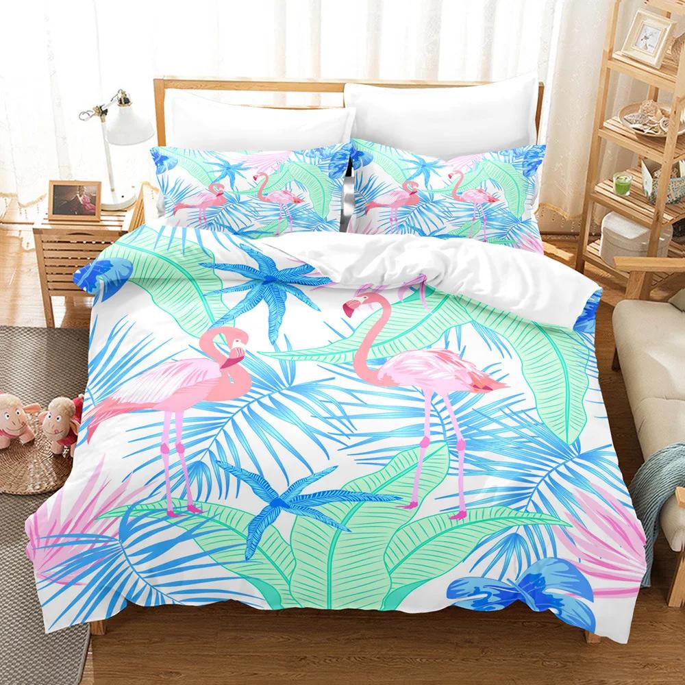 Flamingo Comforter Bedding Sets Winter Duvet Cover Sets Kids,twin Full Queen King Bedroom Set Home Textile Housse De Couette