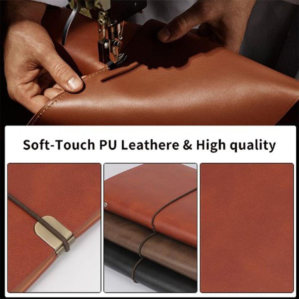 PU Leather Loose-leaf notebook 9*6.7 inch Notebook A5 Binding rope notebook  Office