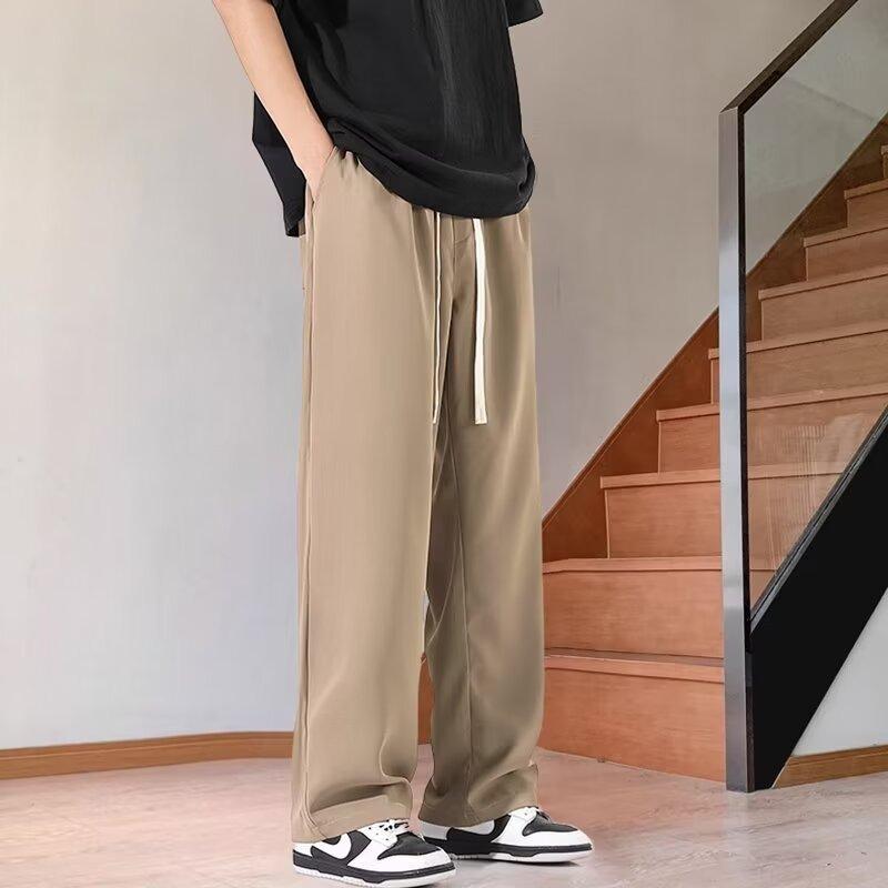 Casual pants men's summer new suit pants American trend loose straight trousers versatile casual sports men's pants