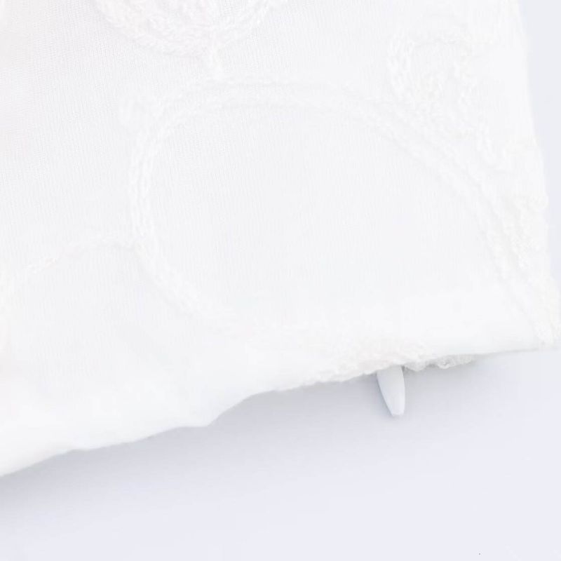 Kaslead New Women Clothes Western Style Fashion Simple Horn Long Sleeve Short Sexy Embroidered Top