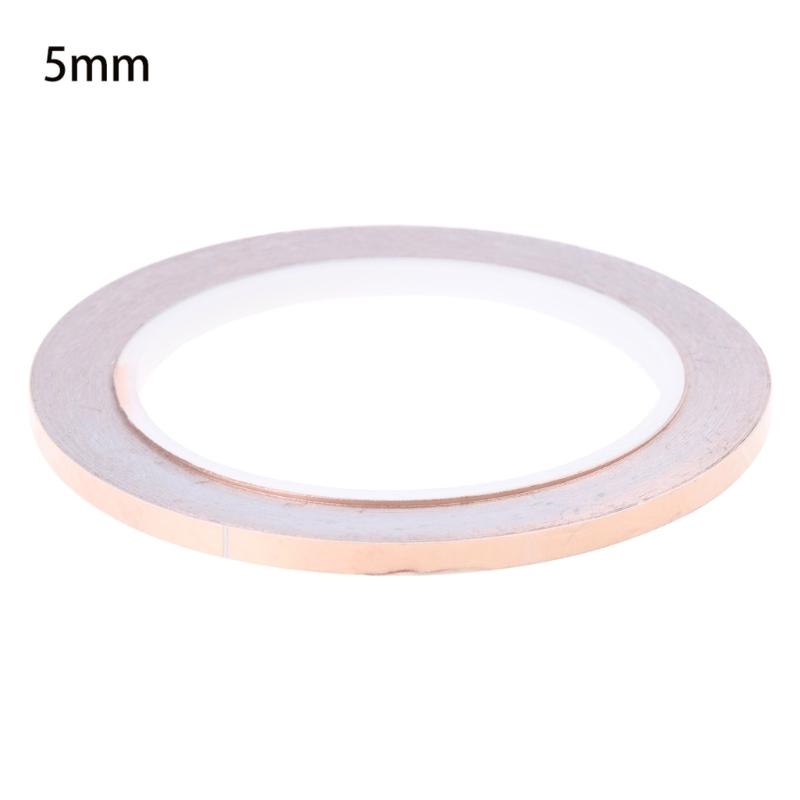 20m Copper Foil Tape Single Sided Conductive Adhesive for Crafts Repair Paper Circuits EMI Shielding Grounding Guitars