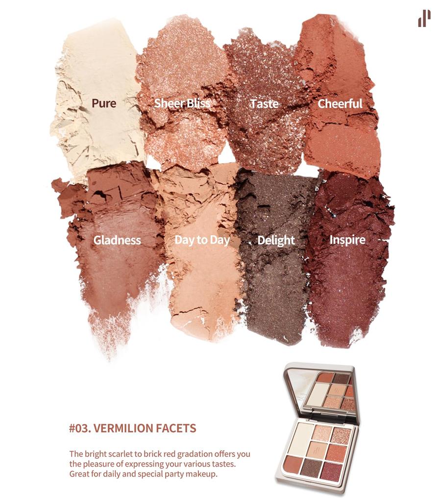 Dote On Mood Eye Palette Vermilion [Heart Percent] (03 Facets)