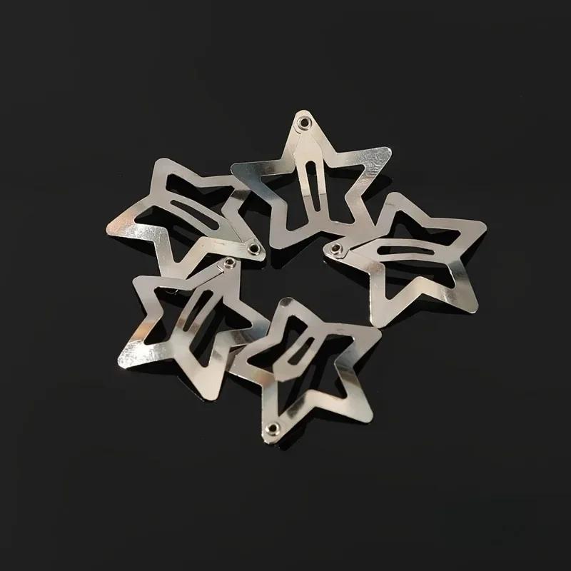 5PCS Starlight Golden Five-pointed Star Mini Star Small Hairpin Modern Style Sweet Style Bangs Styling Accessories Small Clip