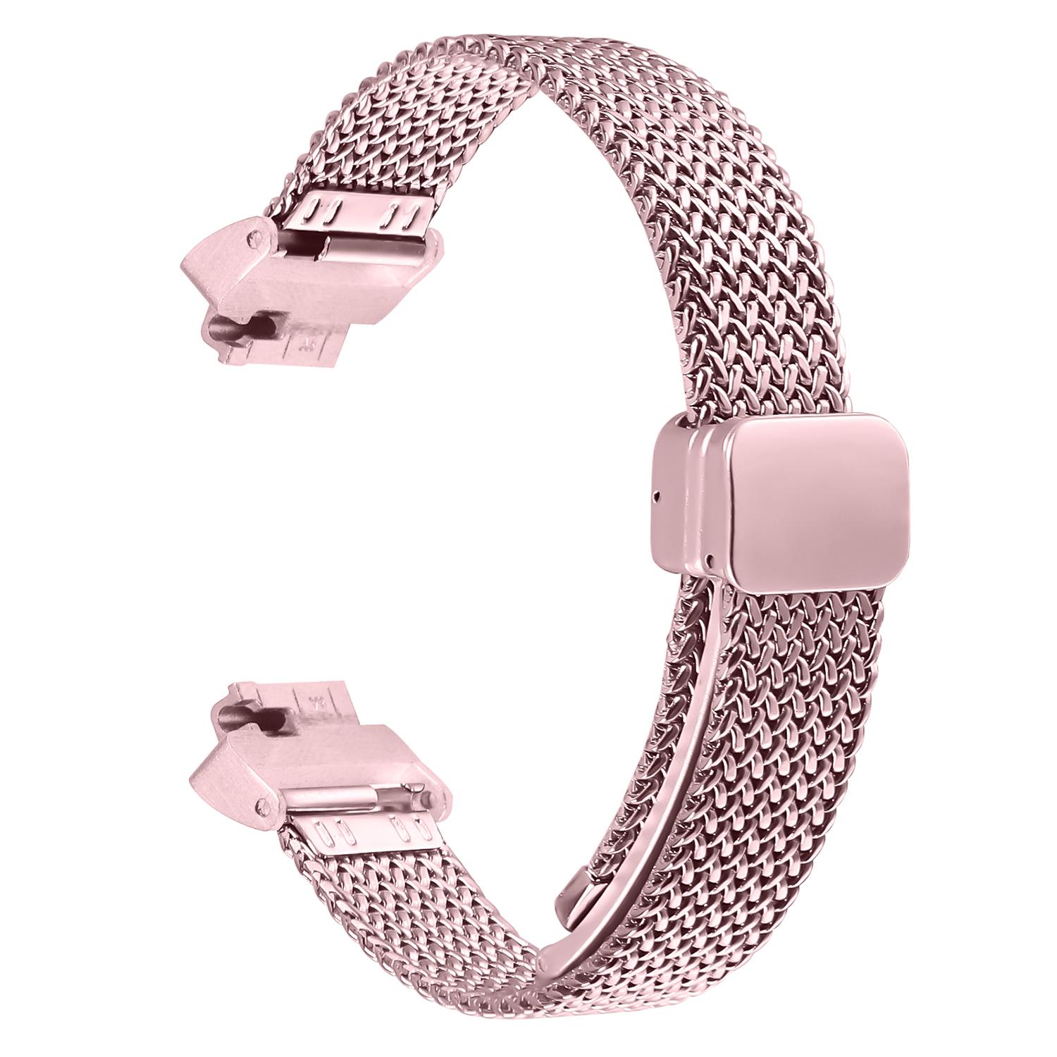 

Міланський ремінець для годинника для Fitbit Inspire HR/Inspire 2/Inspire Ялинка Ремінець з нержавіючої сталі Rose Pink