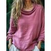 Long Sleeve Blouses Shirts Womens Fashion Casual Solid Color Print Spring Autumn