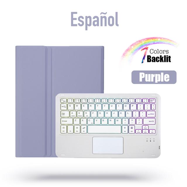 Bluetooth Touchpad Backlit Keyboard Case For Samsung Galaxy Tab S6 Lite 10.4 P610 P615 With Pen Slot Tablet TPU Protective Cover