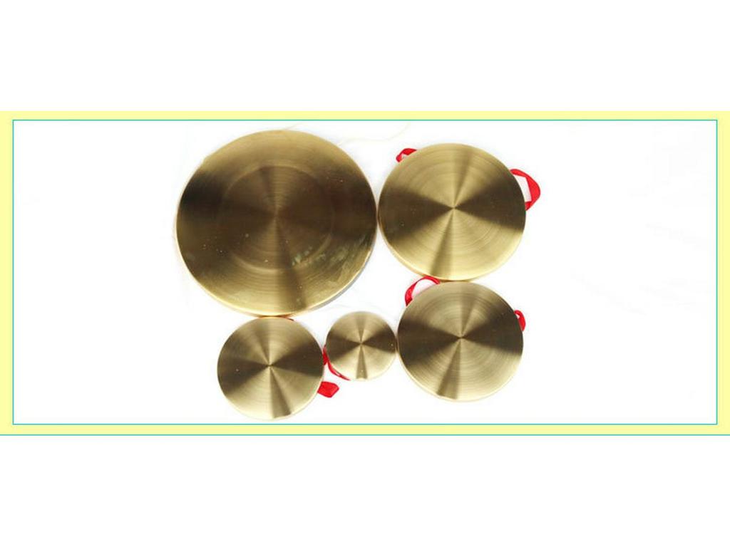 Children's Brass Gong & Drum Toy with Striker - Small Cymbal Musical Instrument for Kindergarten
