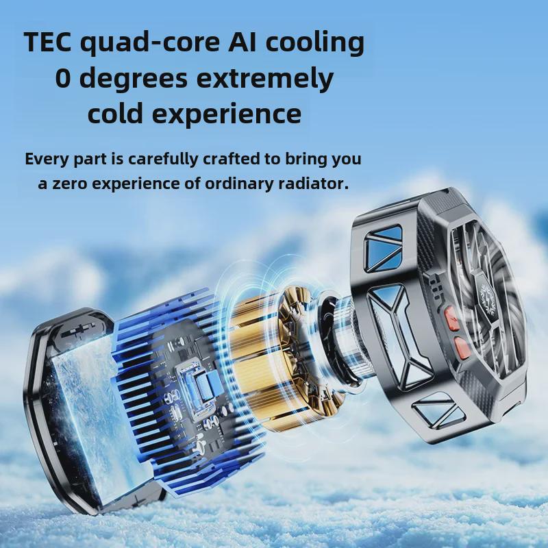 Magnetic Mobile Phone Radiator X60 with Wireless Charging and Silent Semiconductor Fast Cooling