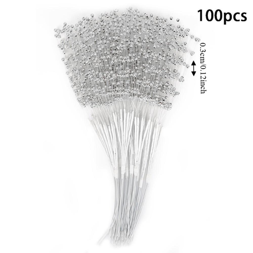 100pcs ABS Material Pearl Sticks 3mm Bead DIY Accessories String Pearls Wedding Party
