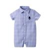 Baby Romper with Front Checkered Baby 100 HY02 [SEIWARAKU] Collar, Cute, Opening, One-Piece, Pattern, Stylish, Pajamas, Shower, Days, Wedding,