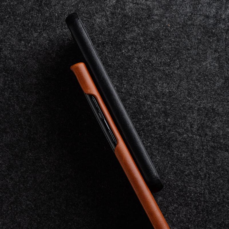 Melkco Is Suitable for Samsung S25 Ultra Mobile Phone Case S24 Head Layer Real Cowhide S23 Retro Protective Case S22 Case