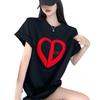 ins super fire love letter short sleeve t-shirt women loose design sense niche Korean version student versatile on clothes
