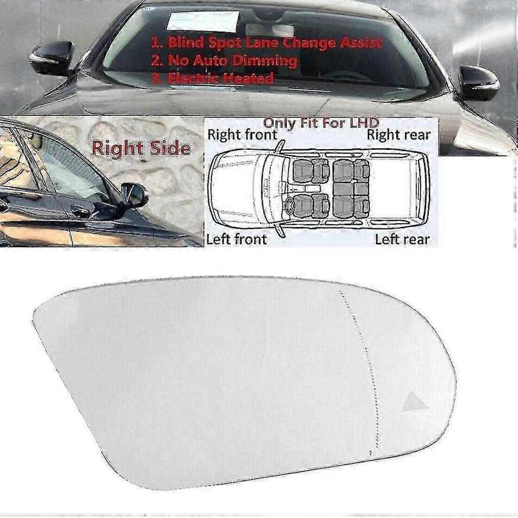 Right Side Wing Rearview Mirror Glass Blind Spot Heated Compatible - C,e,s,glc Class W205 W222 W213 X253 20 -QH
