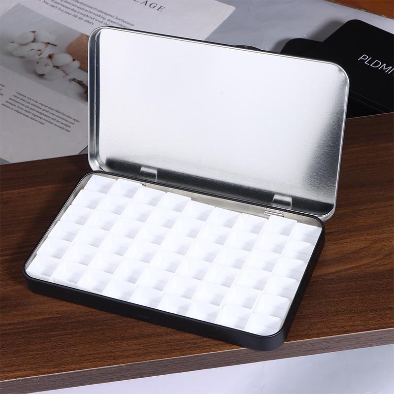 44/54/104 Grids Portable Square Nail Polish Palette Iron Case Nail Art Painting Storage Box Empty Diy Nail Polish Glue Palette