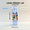 1PC You Meli Floral Wreath Text 750ml Color Plastic Sports Water Bottle Leakproof Flip Straw Lid Suitable for Sports Office Home Use