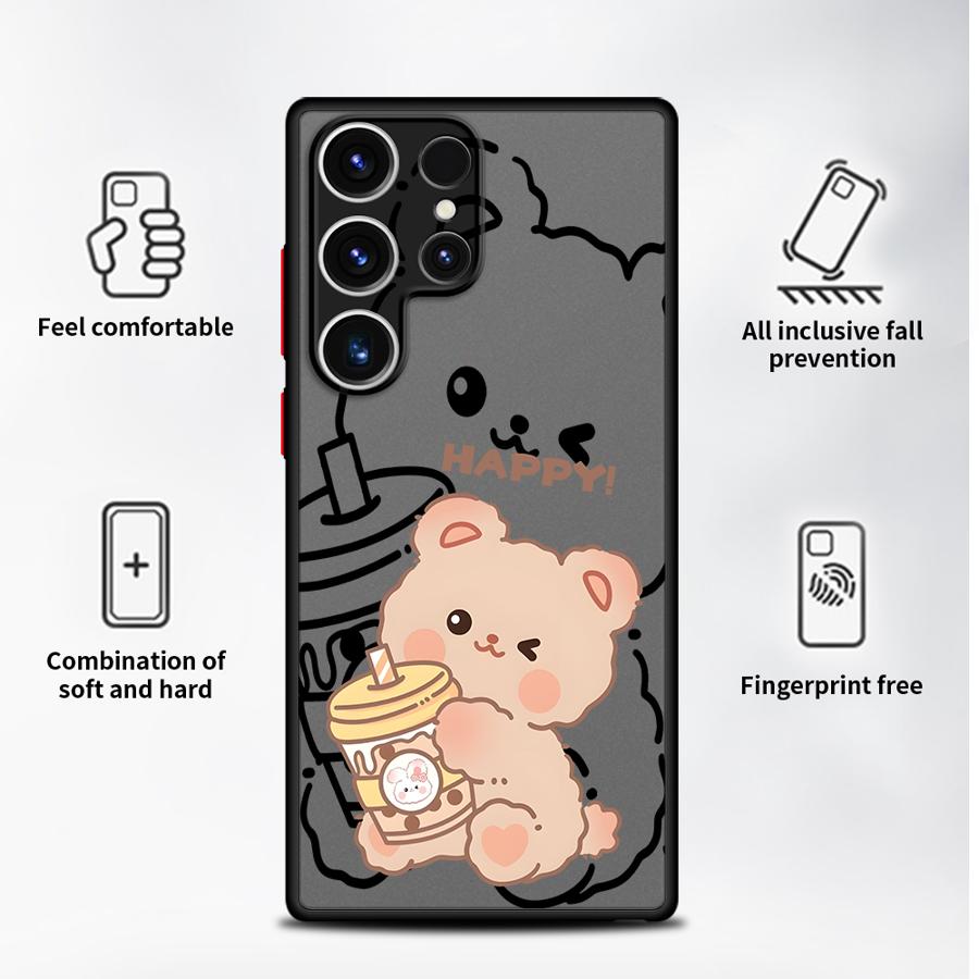 Case for Samsung Galaxy S26 S21 S24 Plus S23 FE S25 Ultra S20 FE Note 20 Ultra 10+ S22 Funda Back Phone Cover Cartoon Rabbit
