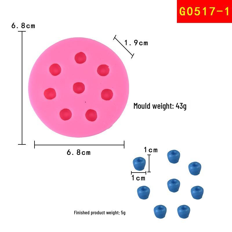 Silikon Fondantform für Fruchtserie: Orange, Erdbeere, Blaubeere, Himbeere