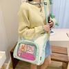 Nylon Transparent Itabag Cat Ear Shoulder Bag Sweet Transparent Crossbody Bag  Men