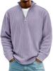 2026 Autumn Men's Casual Corduroy Polo Shirt with Stand-up Collar and Zipper
