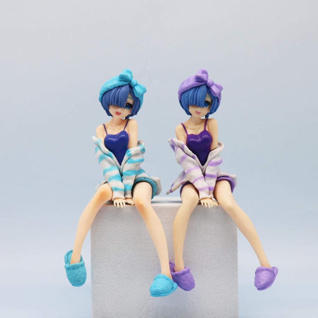 Rem Ram Pvc Figure 14cm Anime Collectible Cartoon Home Wear Decoration