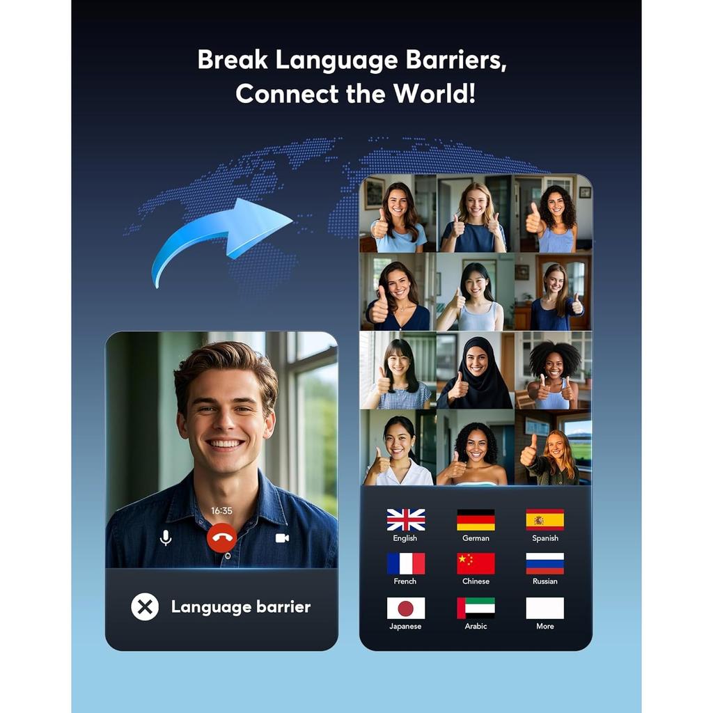 Translation Earbuds Real Time AI 144 Language Translator Earphones Audifonos Traductores Inglés Español 3-in-1 Translating Device For Travel Learning