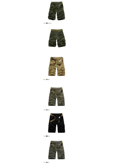 Men's Multi-Pocket Casual Mid-Length Workwear Shorts