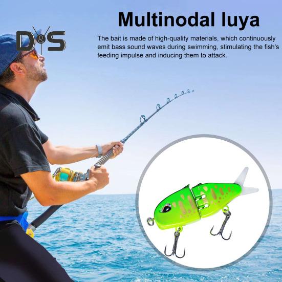 6CM/6.5G Multi-Jointed Fishing Lure with Hooks Realistic 2-Section Swimbait Plastic Artificial Bait Freshwater Saltwater Bass Trout Pike Fishing